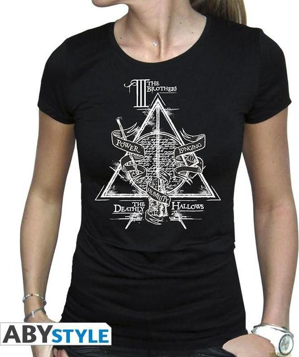 Produktbild ABYstyle HARRY POTTER - Tshirt Deathly Hallows woman SS black - basic (M)