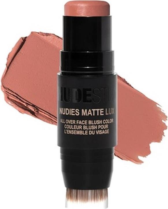 Produktbild Nudestix Nudies Matte Lux Cream Blush 3-in-1 All Over Face Colour For Cheeks Eyes and Lips with Blending Blus (Nude Buff)