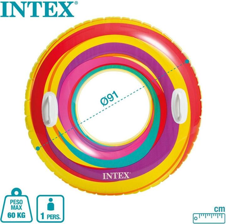 Produktbild Intex Aufblasbarer Donut-Schwimmhilfe Ø 91 cm 91 x 22 x 91 cm (24 Stück)