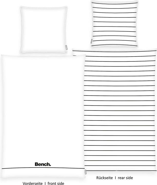 Actual product image Herding Klaus GmbH Bedding set Bench with stripes light gray / black (Duvet cover, 5 x 26 x 39 cm)