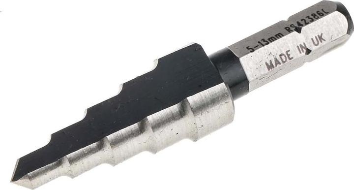 Actual product image RS PRO Step drill 5-13mm (11 mm, 13 mm, 5 mm, 7 mm, 9 mm)