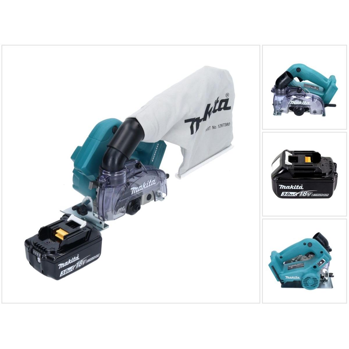 Thumbnail - Makita, Schleifmaschine + Poliermaschine, DCC 500 F1 Akku Diamantschneider 18 V 125 mm Brushless + 1x Akku 3,0 Ah - ohne...