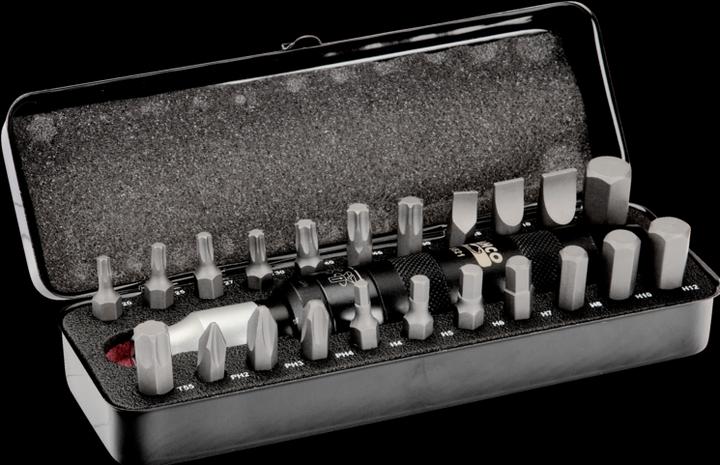 Immagine prodotto Bahco Set di cacciaviti a percussione da 1/4" per viti Phillips e TORX 45 mm × 70 mm × 197 mm - 23 pezzi (45 mm)