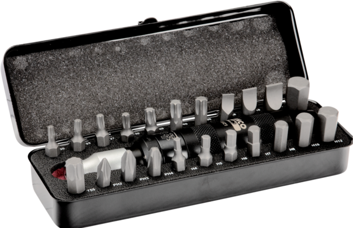 Actual product image Bahco 1/4" impact screwdriver set for Phillips and TORX screws 45 mm × 70 mm × 197 mm - 23 pieces (45 mm)