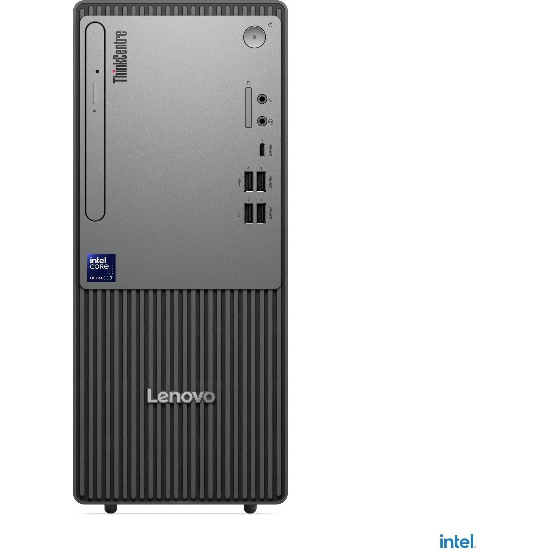 Lenovo ThinkCentre neo 50t Gen 6 (512 GB, 16 GB, Intel Core Ultra 5 225), PC, Schwarz