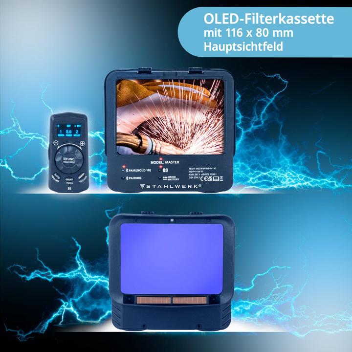 Produktbild Stahlwerk Schweisshelm MASTER 3-in-1 mit Fernbedienung, klappbarem Visier