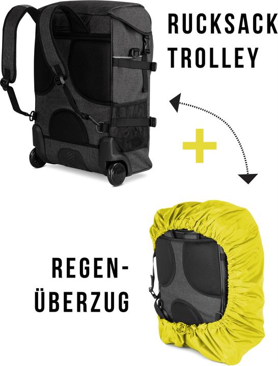 Actual product image Normani Rucksack mit Trolleyfunktion 37 L und Regenüberzug (37 l)