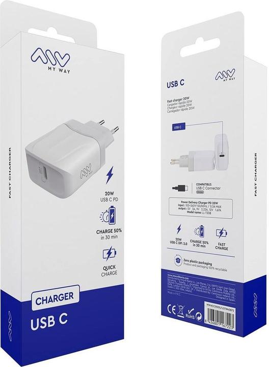 Image du produit My Way Wandladegerät Myway MWACC0005 20 W (20 W, 1 portion)