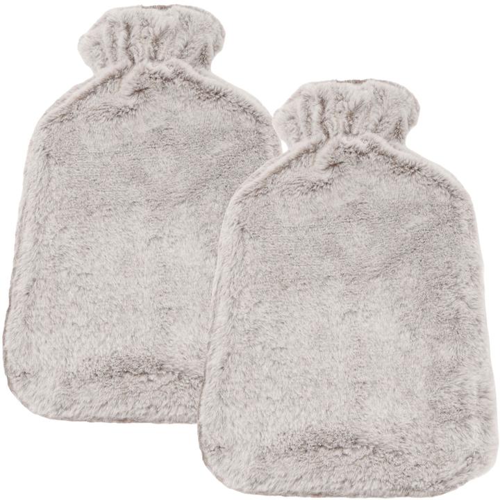 Actual product image Viva Hot water bottle with fluffy plush cover (2 l, Bed flask with cover)