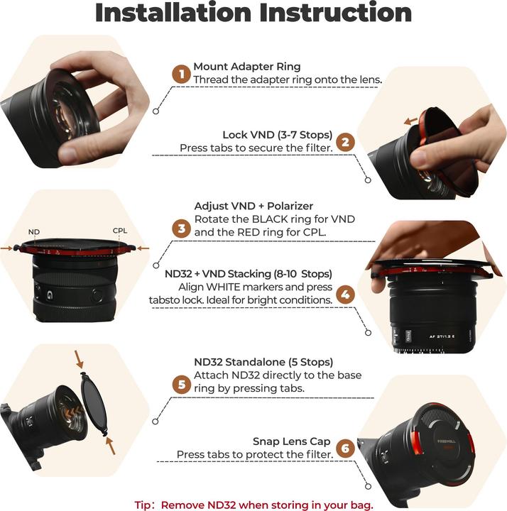 Productafbeelding Freewell Real Locking Variable ND/CPL Filter Mega Kit (82 mm, ND / grijsfilter)