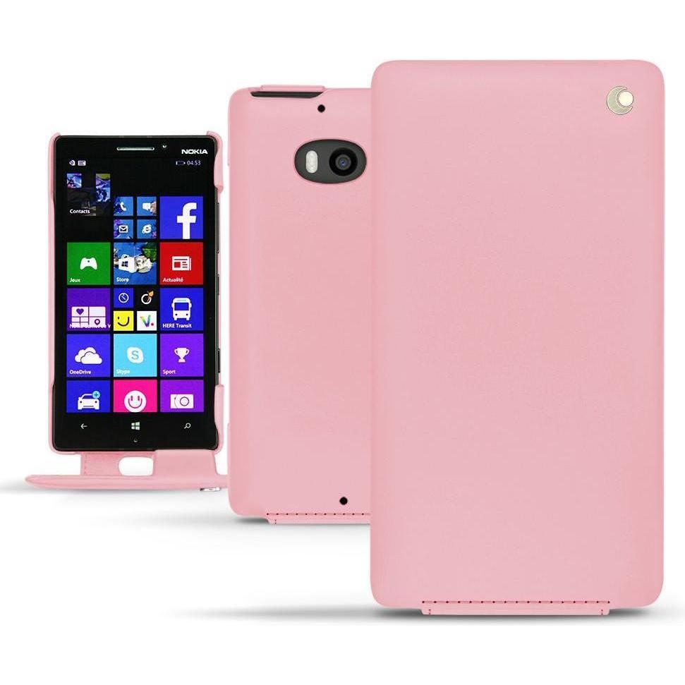 Noreve Lederschutzhülle vertikal (Nokia Lumia 930), Smartphone Hülle, Rosa