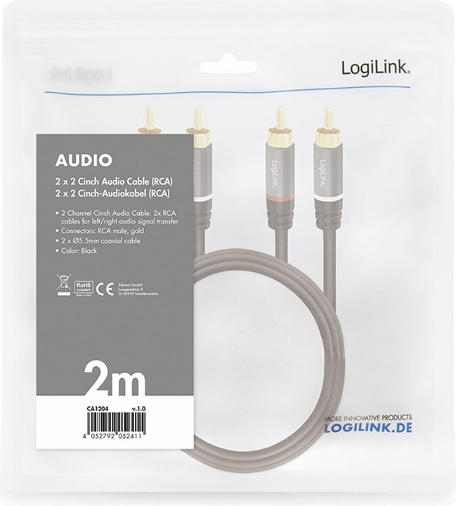 Actual product image LogiLink Ca Rca (2 m, Cinch)