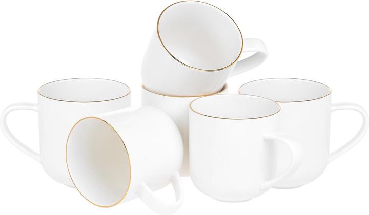 Produktbild Furber Tasse 400 ml, 6 Stück, Weiss/Gold (6 x)