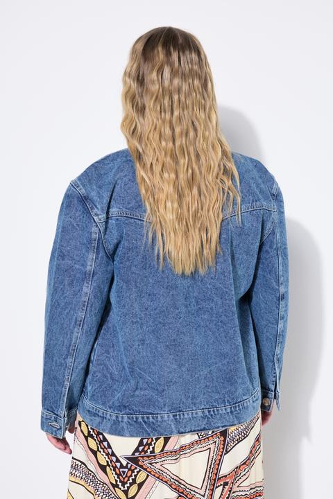 Image du produit Studio Untold Veste en jean à franges, coupe Boxy Shape (58)