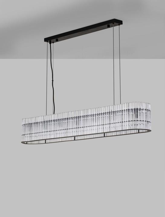 Actual product image Nova Luce BAROK pendant light G9 7-way black 110x18x210cm dimmable 9006057