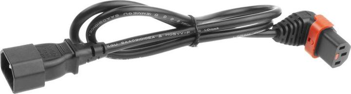 Produktbild Iec Lock 230V Powercord C14 to C13 (down angled) lockable, black, 1 meter (1 m)