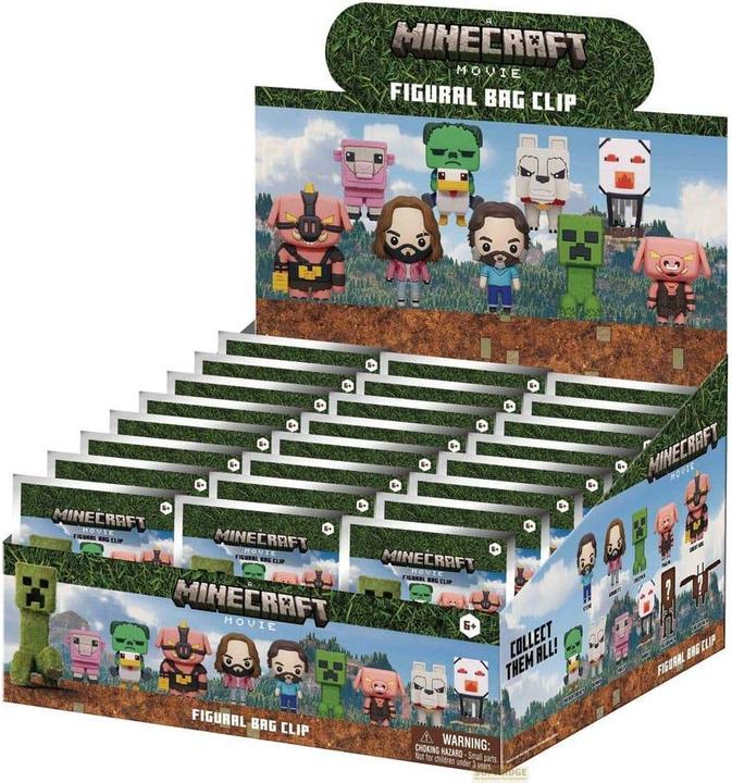 Actual product image Monogram Minecraft 3D PVC-Taschenanhänger Serie 1 Display (24)