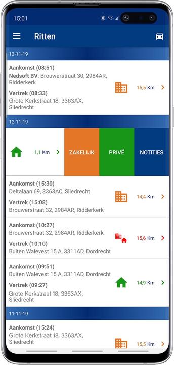 Actual product image Nedsoft RittenRegistratie Plus