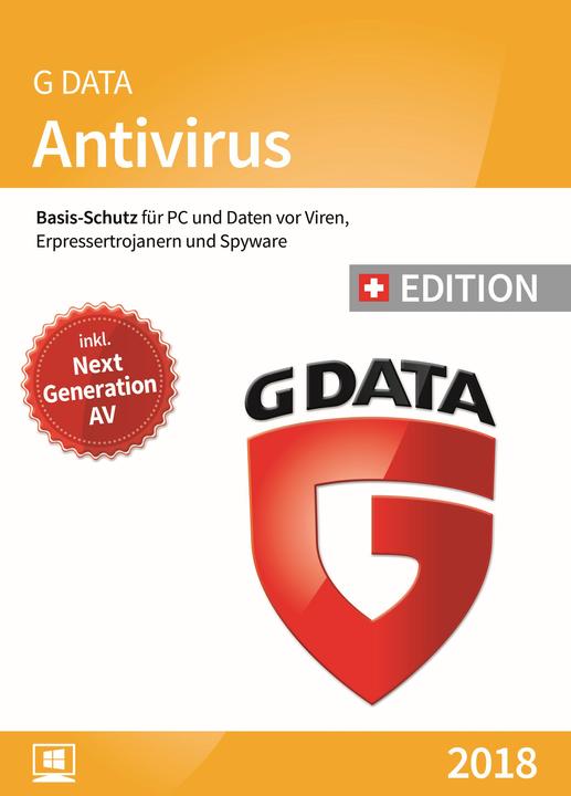 G Data AntiVirus 2018 édition suisse (3 Utilisateur, 12 mois)