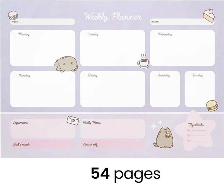 Actual product image Pusheen – Wochenplaner aus der Moments-Kollektion, 54 A3-Seiten (A3)