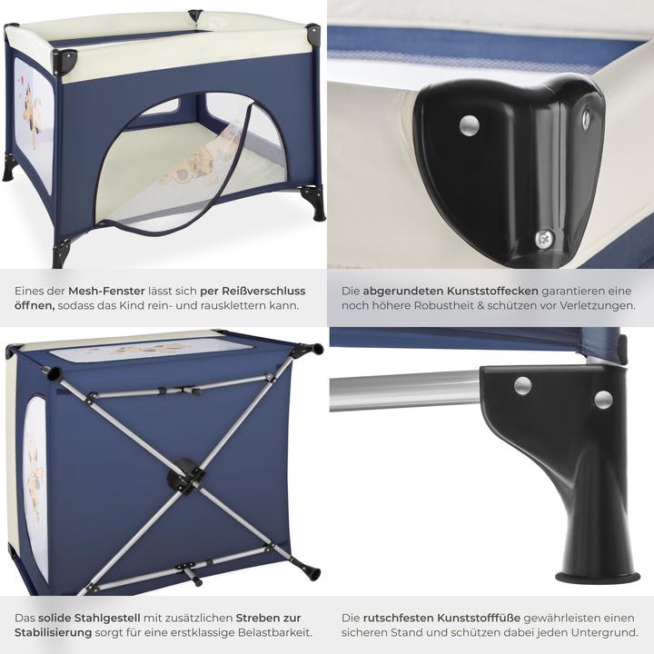 Immagine prodotto tectake Box bambini Tommy Junior 105 x 105 x 78 cm (105 cm, 105 cm)