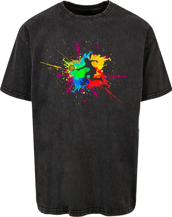 Actual product image Merchcode Colour Splash Player Acid Washed Oversized Tee - 117937 (XXL)