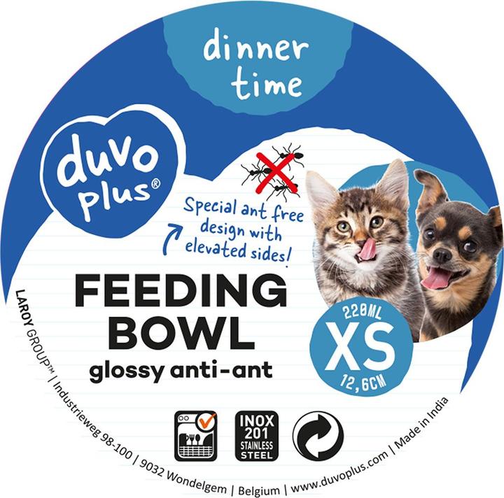 Actual product image Duvoplus + + Metal dog bowl, size M, 600 ml (60 cl)