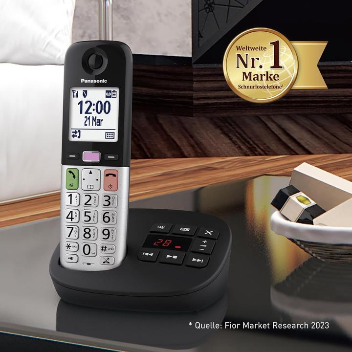 Actual product image Panasonic KX-TGU430EXB DECT Telefoon met Groot Display/Toetsen - Duo Set