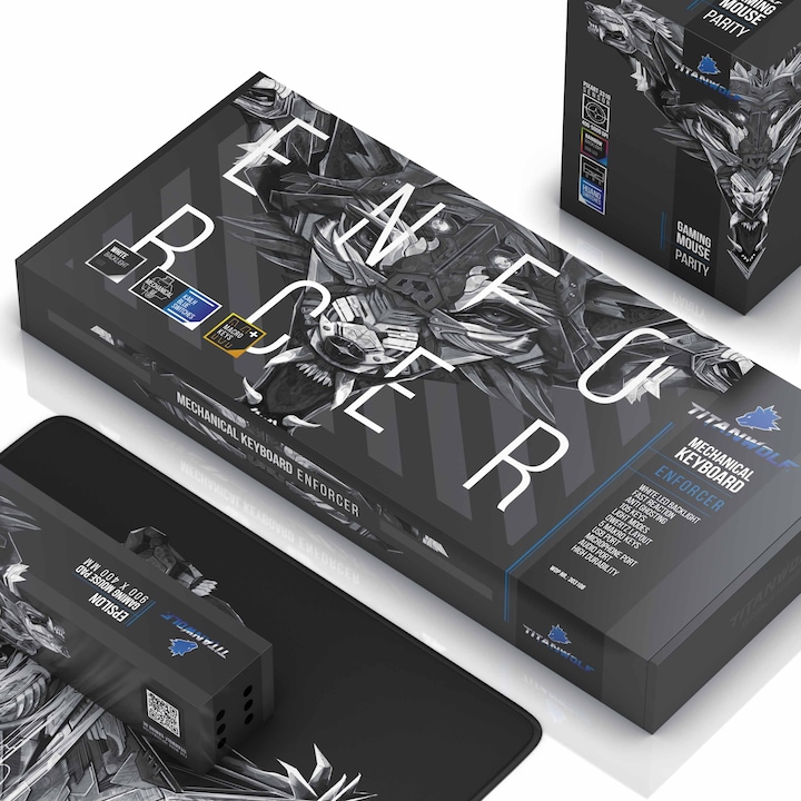 Produktbild Titanwolf Tastatur-, Maus- und Mauspad-Set, Gaming Bundle - Mechanisches Keyboard, Mouse & Mousepad (DE, Kabelgebunden)