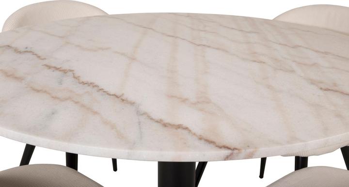 Produktbild Ebuy24 Essgruppe Estelle 78 (5-teilig) (Marmor, Stahl)