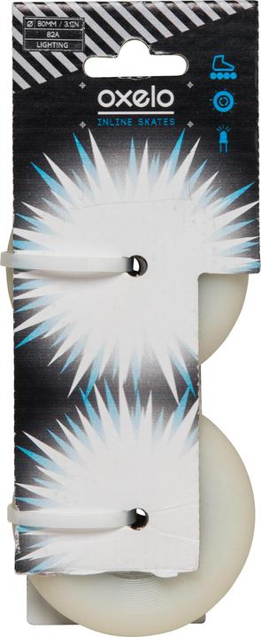 Produktbild Oxelo Inliner-Leuchtrollen 80 mm 82A 2er-Set (82a)