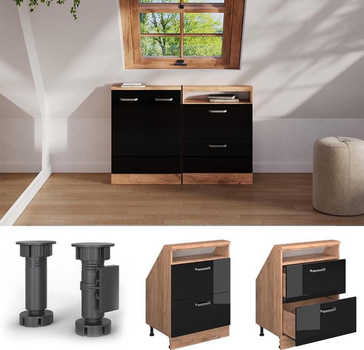 Produktbild Vicco Küchenschrank für Dachschrägen R-Line (60 x 46 x 81.60 cm)