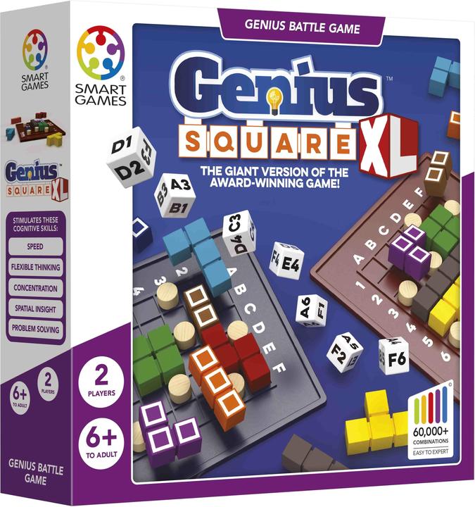 Smart Games SmartGames - Genius Square XL, Battle Puzzle Game, 6+ Years