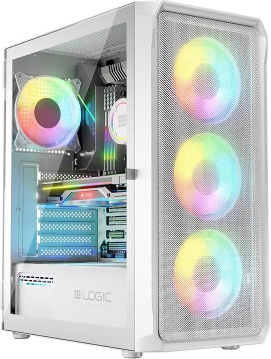 Actual product image Logic PORTOS ARGB MINIDI USB 3.0 Case White (ATX)