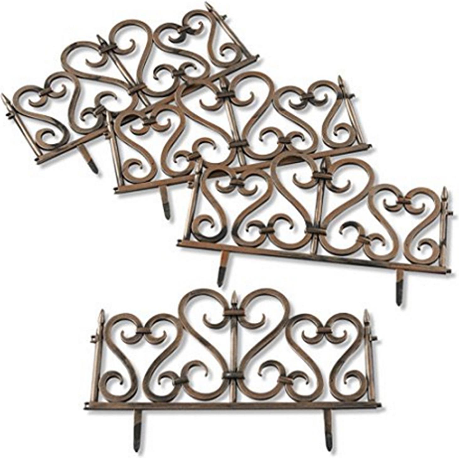 HTI-Living, Gartenzaun, Zierzaun Romantik 4-teilig