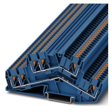 Phoenix Contact PTTBS 2,5-TWIN BU 3210601 Dubbele niveauklem 0,14 mm² 2,50 mm² Blauw 50 st., Kabels + Stekkers, Blauw