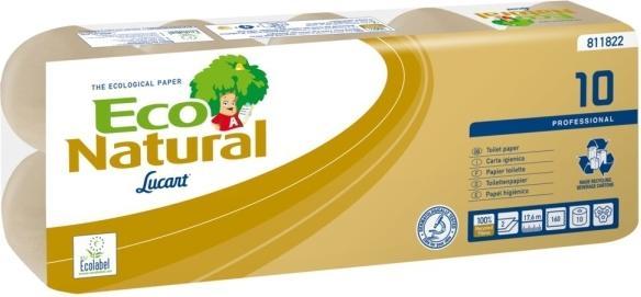 Lucart DGA OPTIMA EcoNatural* 10 - Papier toaletowy, 2 warstwy, celuloza Fiberpack 10 rolek (10 pcs.)