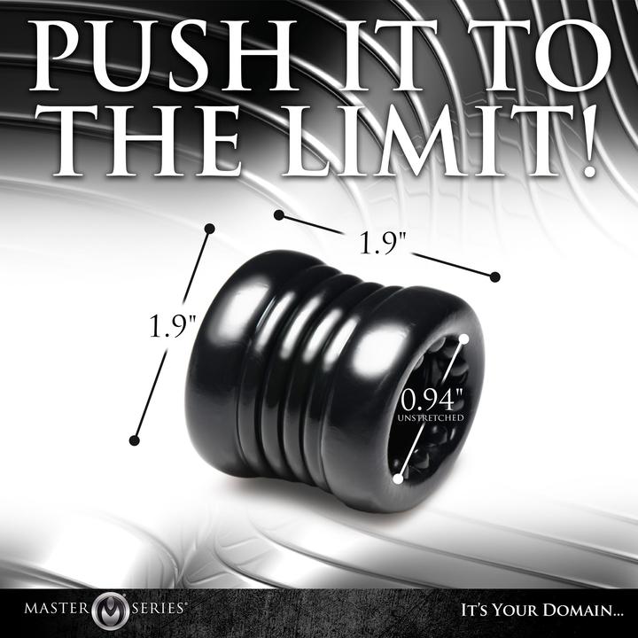 Image du produit Master Series XR Brands - Ball Stack Écarteur de Testicules - Noir (2.40 cm)
