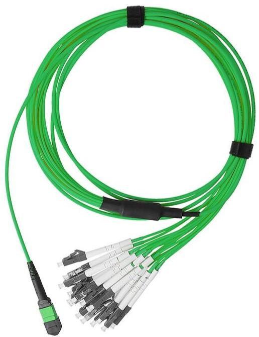 Produktbild BlueOptics LWL MTP/APC-8xLC/UPC Breakout Kabel OM5 2 Meter (2 m)