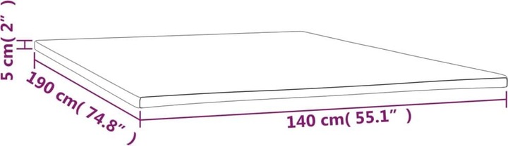Actual product image VidaXL Darius (140 x 190 cm)