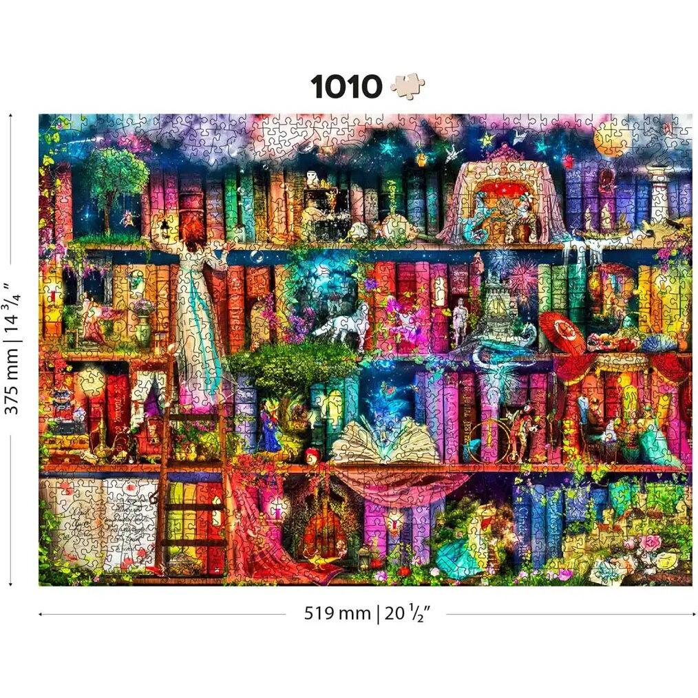 WoodenCity WOODEN CITY Treasure Hunt Bookshelf 1000 Wooden Puzzle Jigsaw Puzzle with unique shapes (1000 pezzi)