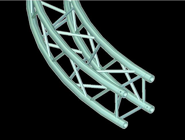 Actual product image Alutruss QUADLOCK 6082 element f.circle 2m in.90°