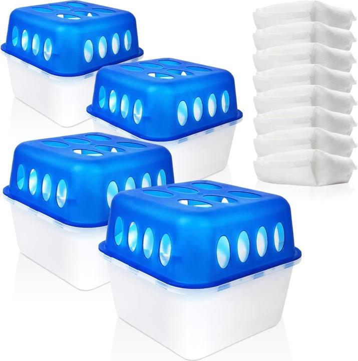 Actual product image Stimo 4x dehumidifier boxes with 8 refill packs (25 m²)