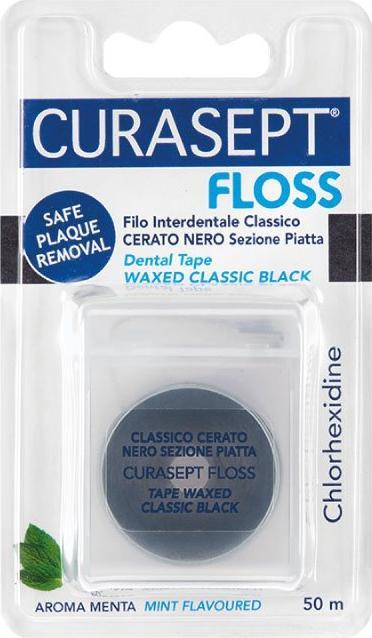 Curasept FLOSS flosdraad zwart (50 m)
