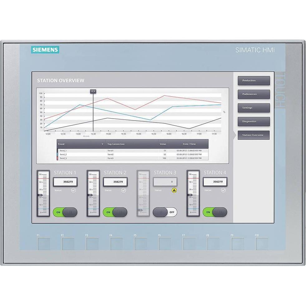 Siemens SIMATIC HMI KTP1200 12" TFT PROFINET, Domotica