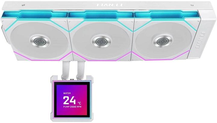 Actual product image Lian-Li HydroShift II LCD-S 360TL AiO-Wasserkühlung, RGB, LCD-Display - 360mm, weiss