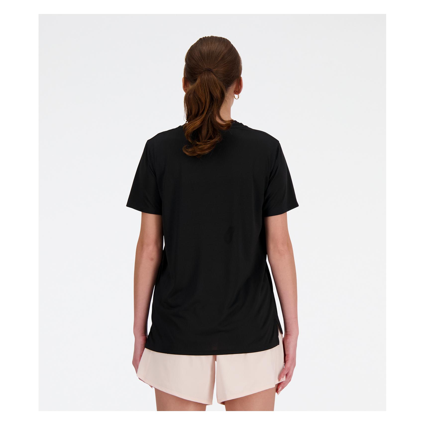 New Balance, Damen, Sportshirt, W Short Sleeve (M), Schwarz, M