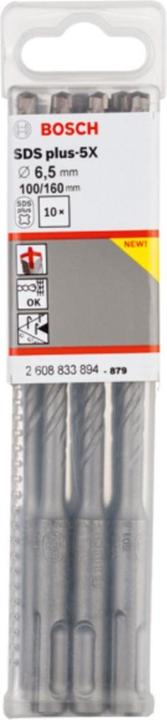 Productafbeelding Bosch Professional Zubehör PRO SDS plus-5X hamerboor, 6,5 x 100 x 160 mm (6,5 millimeter)