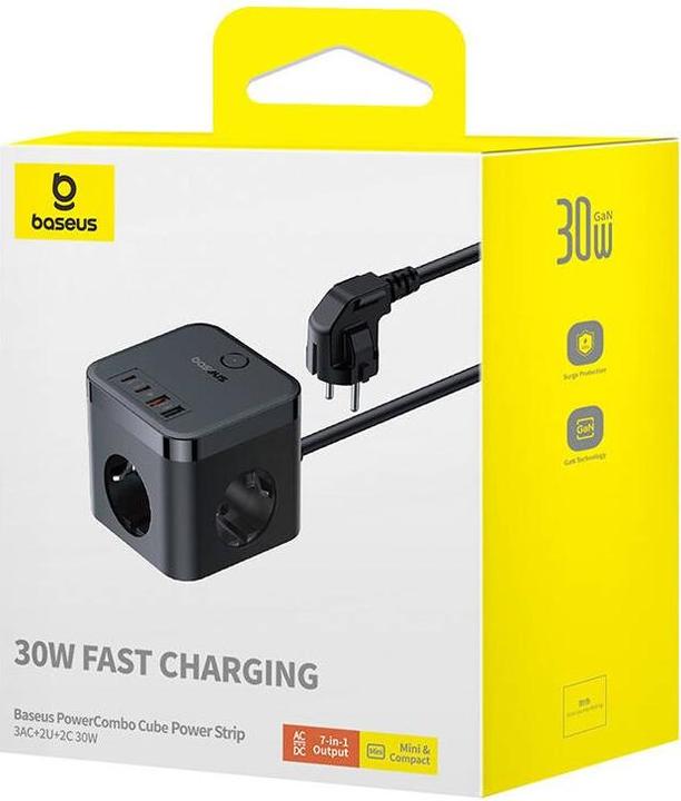 Produktbild Baseus PowerCombo Cube (Eurostecker) (30 W, 7 Ports)