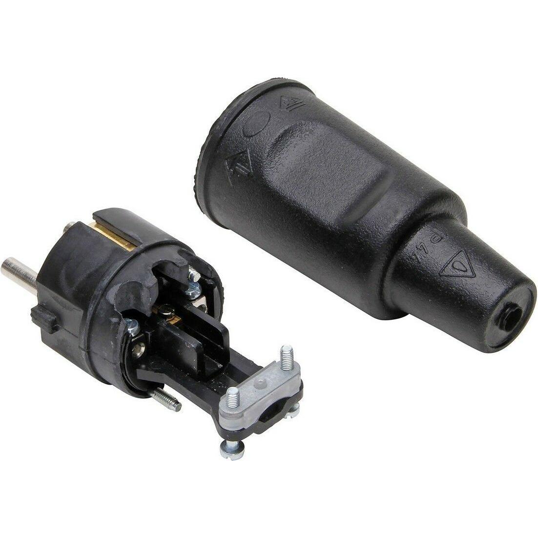 Thumbnail - Kopp, Netzstecker + Netzkupplung, Vollgummistecker Schutzart IP 44 schwarz
